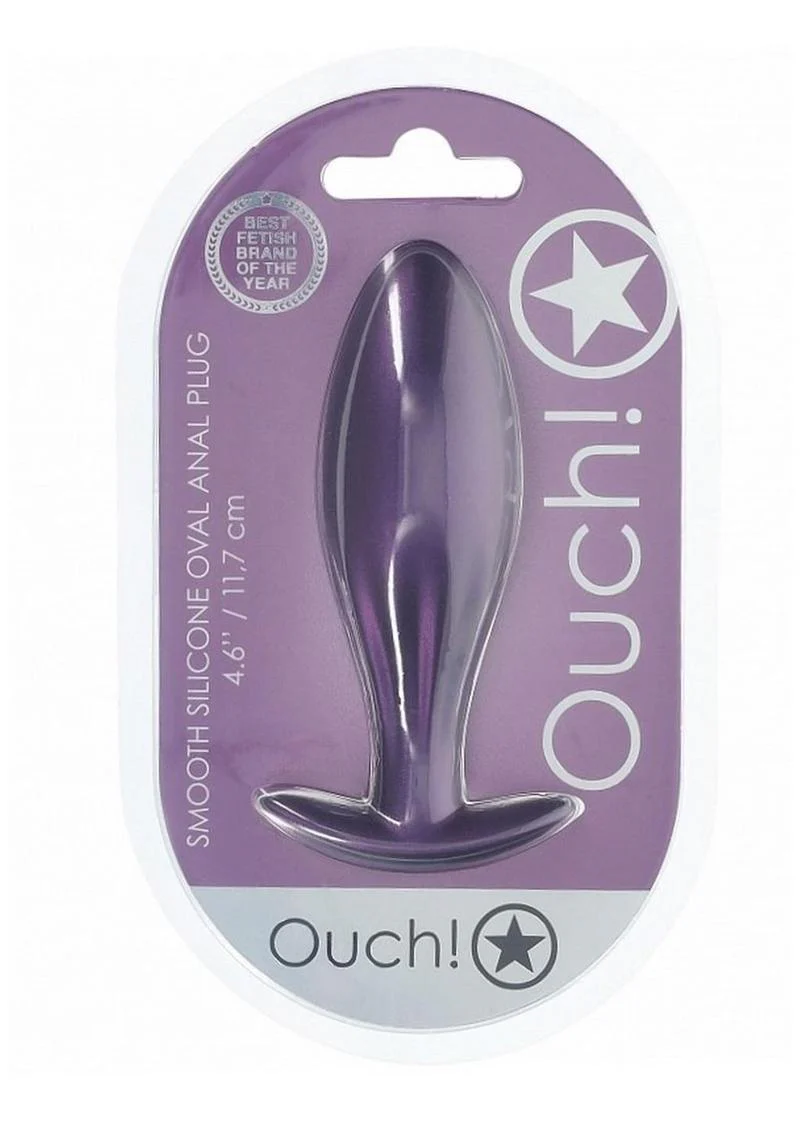 Ouch! Smooth Silicone Oval Anal Plug - Image 2