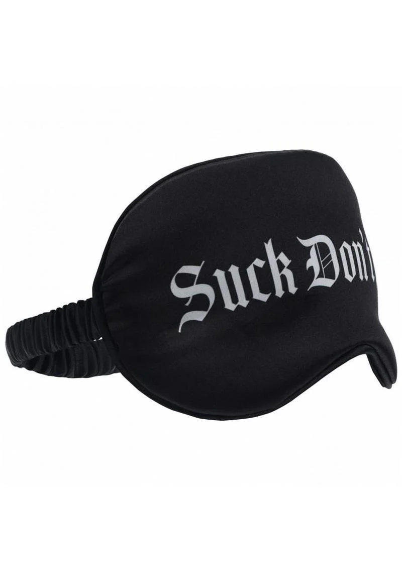 Ouch Suck Don’t Bite Satin Blindfold - Image 2