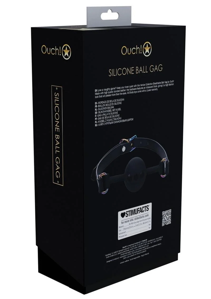 Ouch! Venice Collection Silicone Ball Gag - Image 3