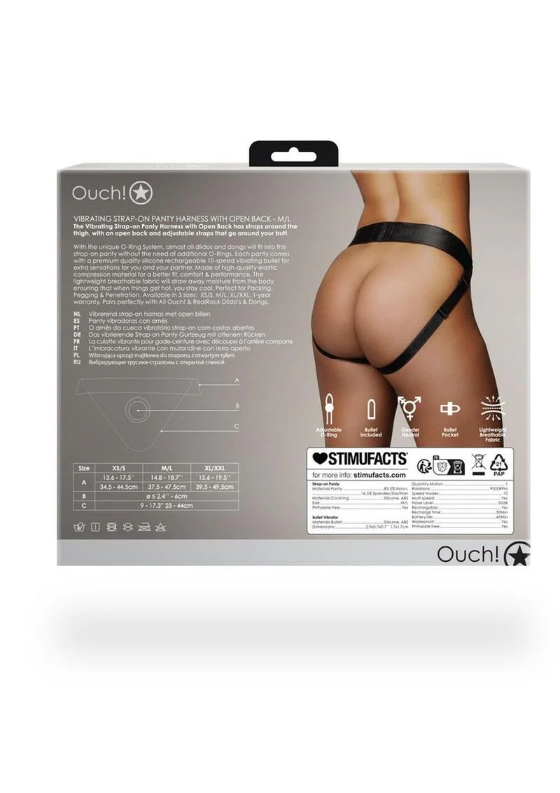 Ouch! Vibe Strap On Panty With Open Rechargeable Bullet - Image 10