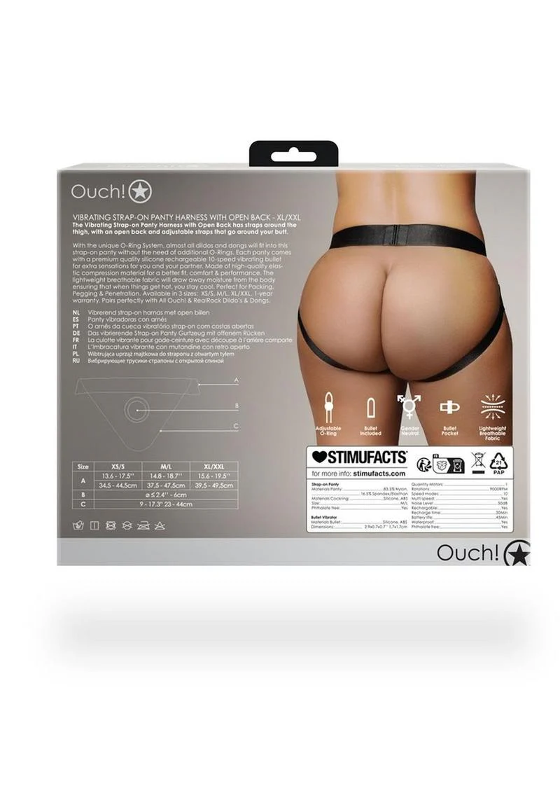 Ouch! Vibe Strap On Panty With Open Rechargeable Bullet - Image 12
