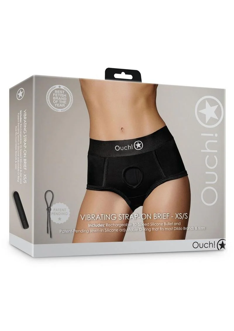 Ouch! Vibrating Strap-On Brief with Rechargeable Bullet - Image 10