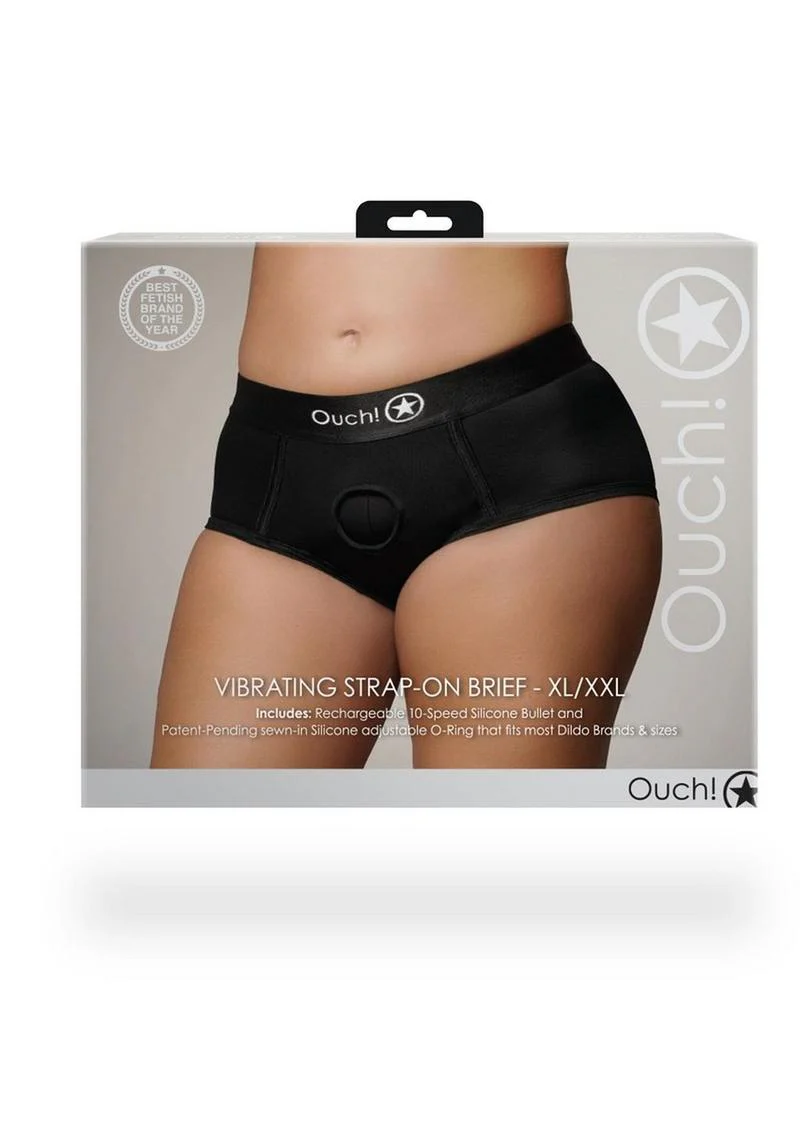 Ouch! Vibrating Strap-On Brief with Rechargeable Bullet - Image 11