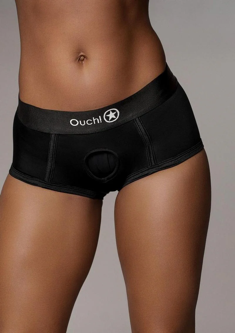 Ouch! Vibrating Strap-On Brief with Rechargeable Bullet - Image 4