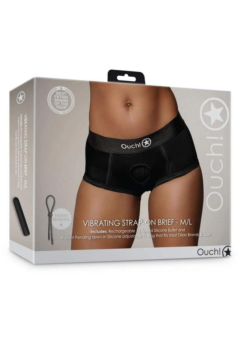 Ouch! Vibrating Strap-On Brief with Rechargeable Bullet - Image 9