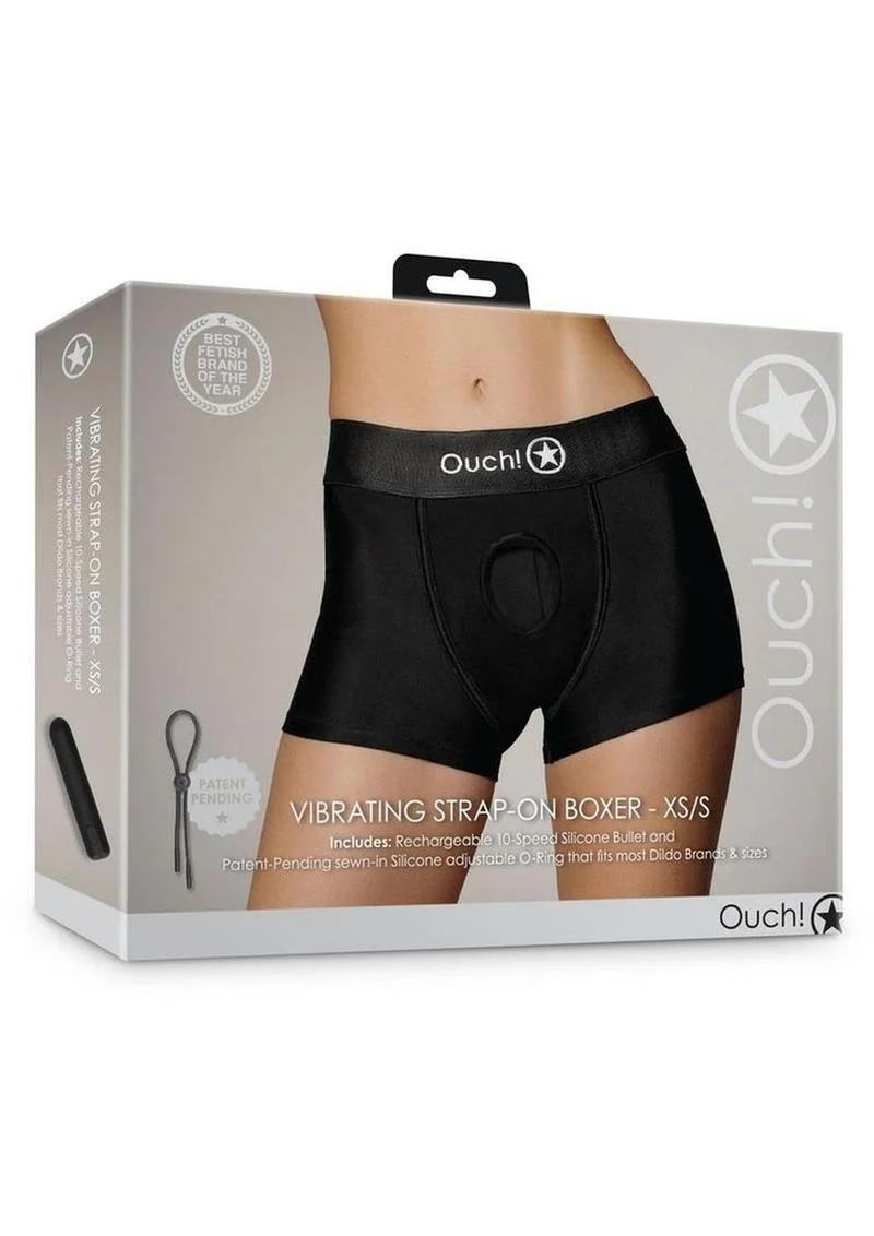 Ouch! Vibrating Strap-On Panty Harness With Open Back - Image 10
