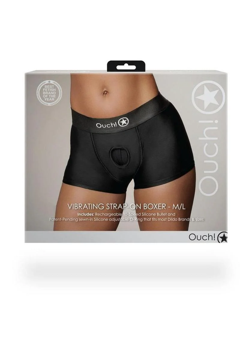 Ouch! Vibrating Strap-On Panty Harness With Open Back - Image 12