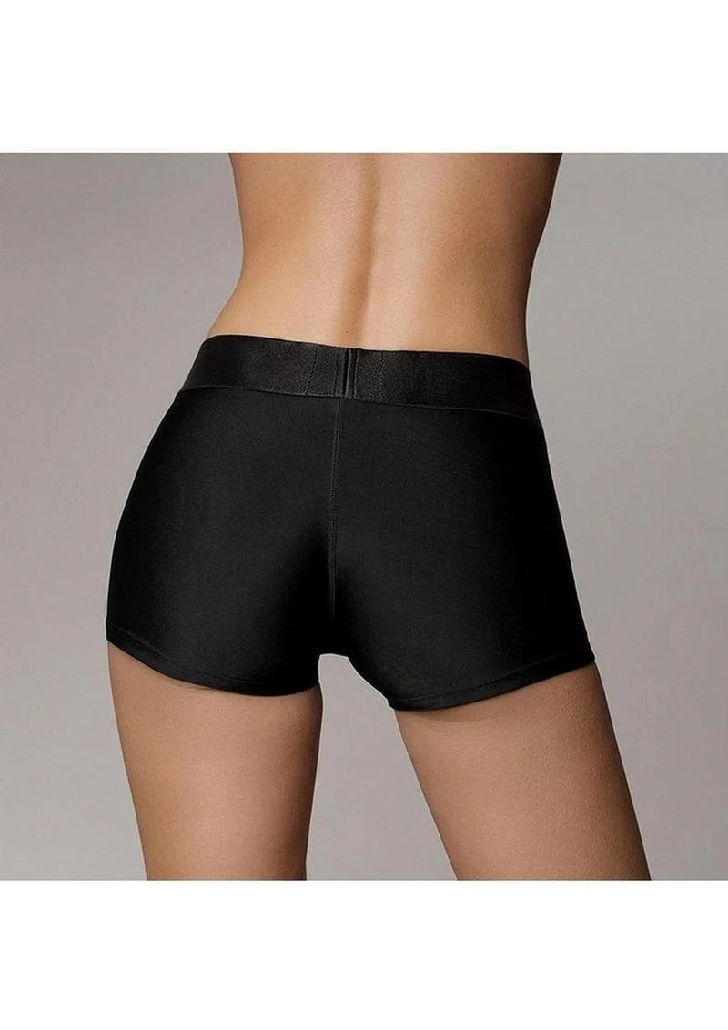 Ouch! Vibrating Strap-On Panty Harness With Open Back - Image 2