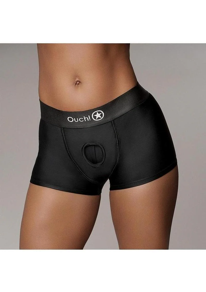 Ouch! Vibrating Strap-On Panty Harness With Open Back - Image 3