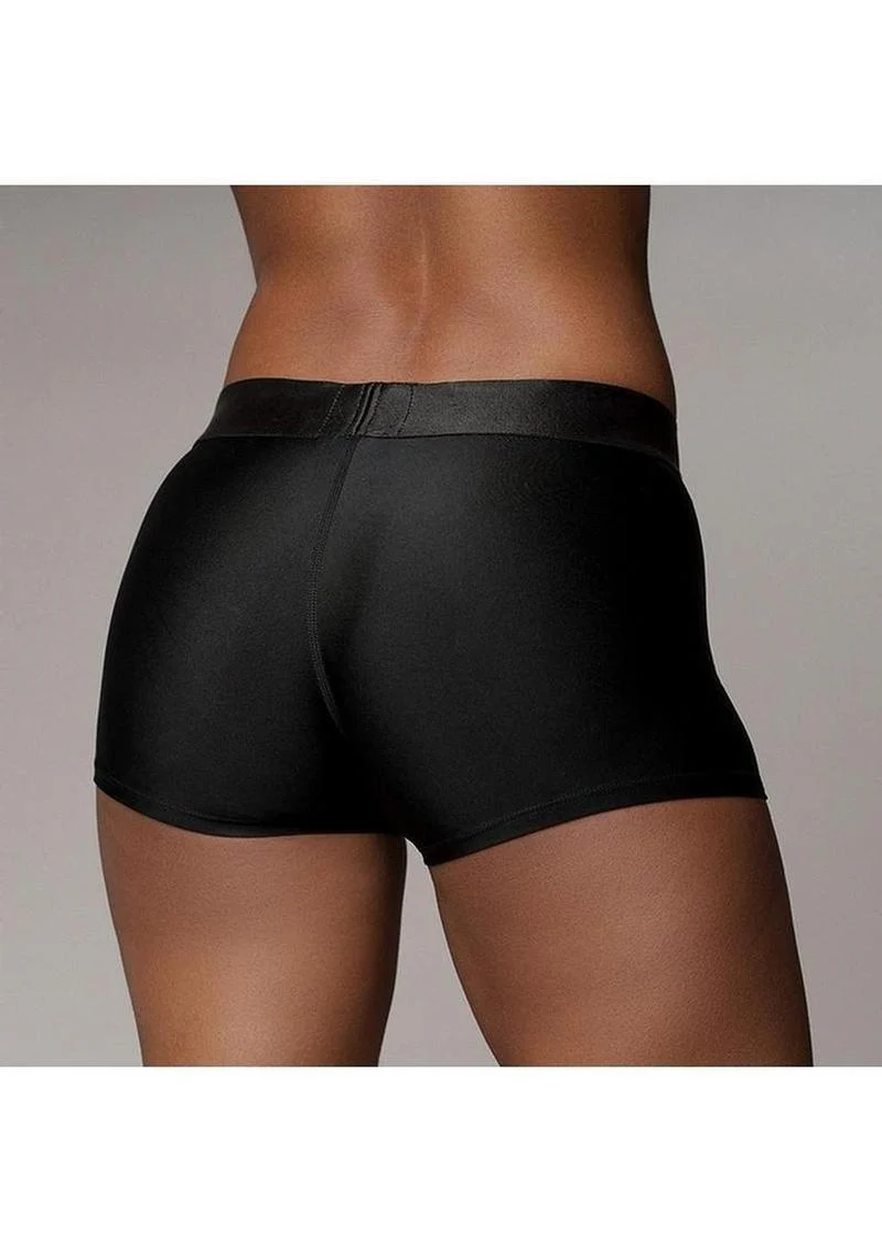 Ouch! Vibrating Strap-On Panty Harness With Open Back - Image 4