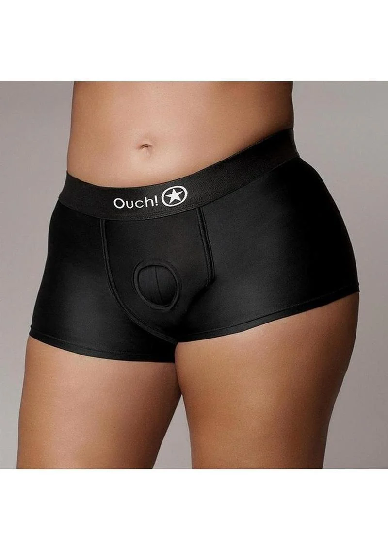 Ouch! Vibrating Strap-On Panty Harness With Open Back - Image 5