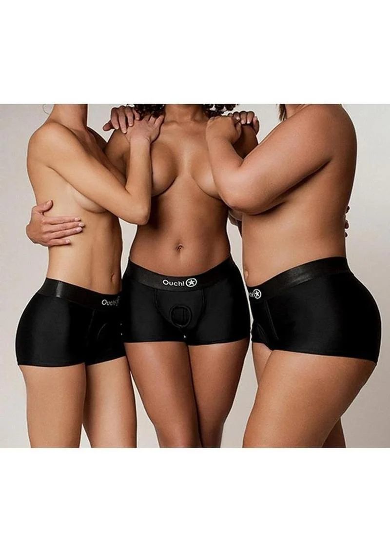 Ouch! Vibrating Strap-On Panty Harness With Open Back - Image 8