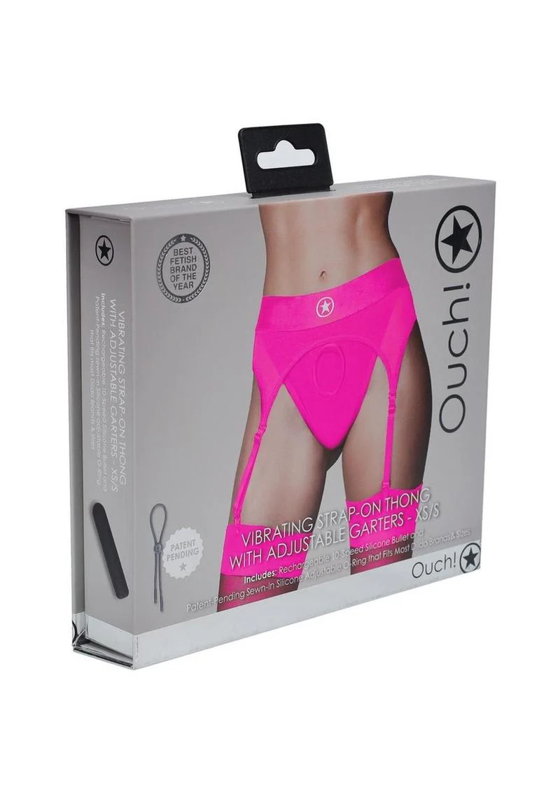 Ouch! Vibrating Strap-On Thong With Rechargeable Bullet - Image 21