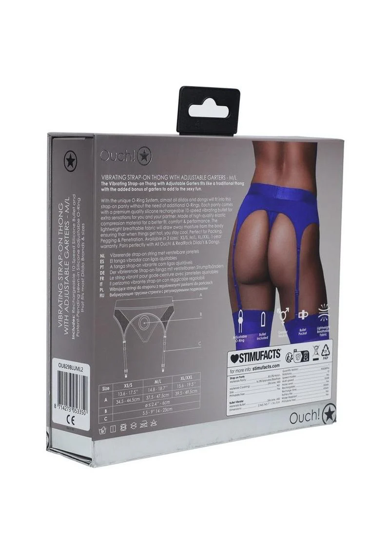 Ouch! Vibrating Strap-On Thong With Rechargeable Bullet - Image 24