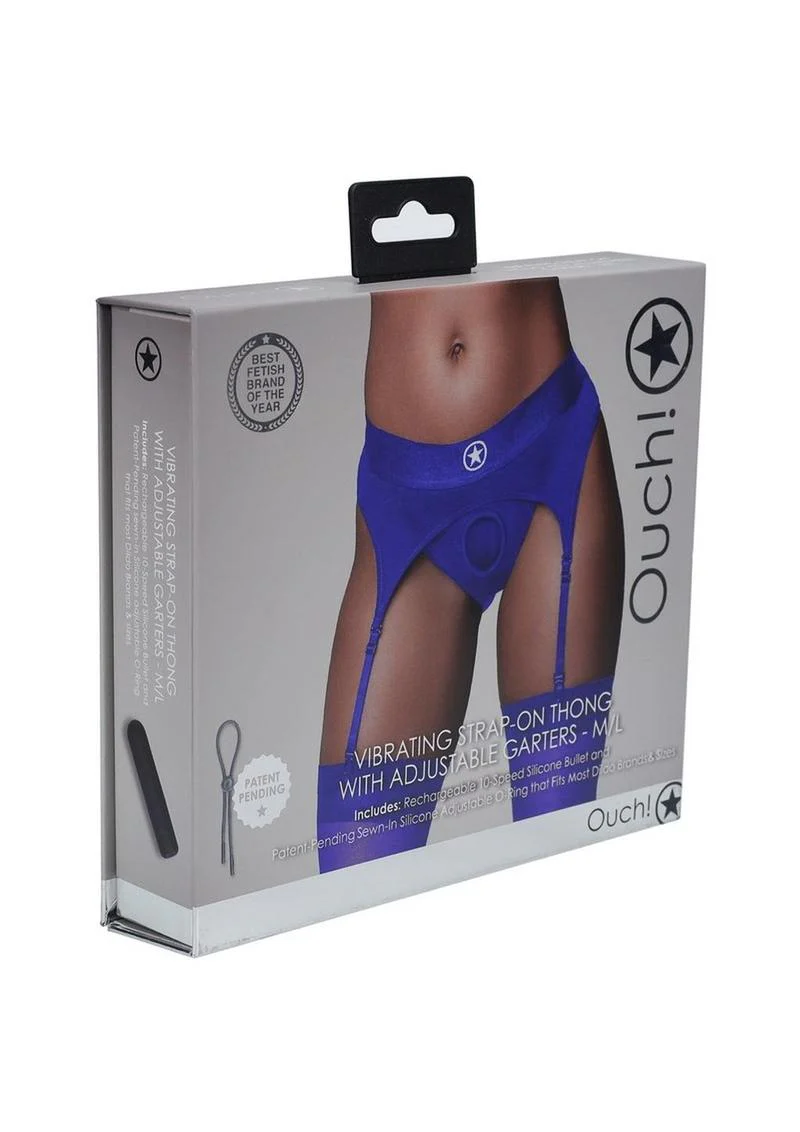Ouch! Vibrating Strap-On Thong With Rechargeable Bullet - Image 25