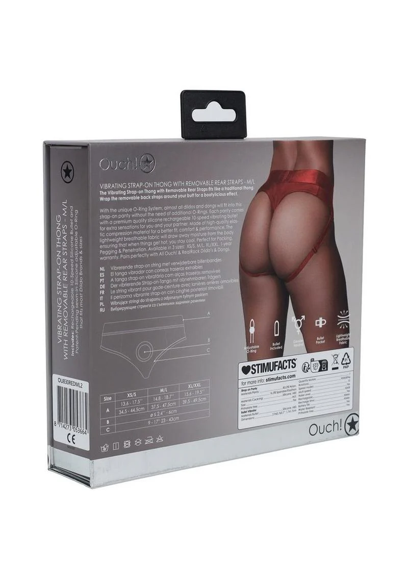 Ouch! Vibrating Strap-On Thong With Rechargeable Bullet - Image 27