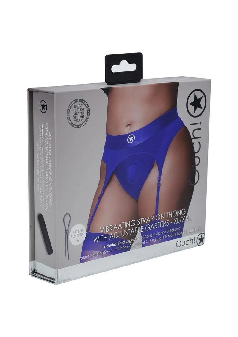 Ouch! Vibrating Strap-On Thong With Rechargeable Bullet - Image 29