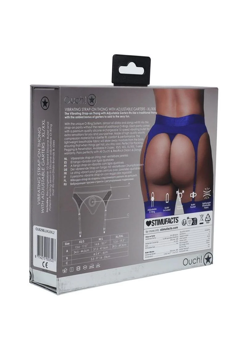 Ouch! Vibrating Strap-On Thong With Rechargeable Bullet - Image 30