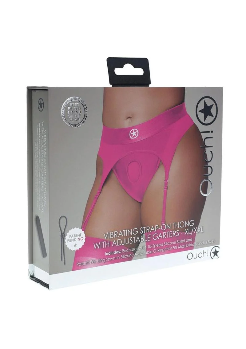 Ouch! Vibrating Strap-On Thong With Rechargeable Bullet - Image 31