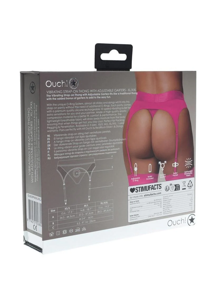 Ouch! Vibrating Strap-On Thong With Rechargeable Bullet - Image 32