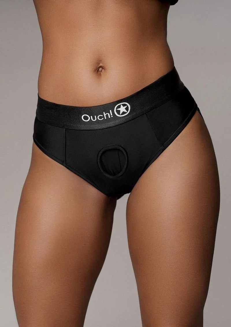 Ouch! Vibrating Strap-On Thong with Removable Rear Straps - Image 3