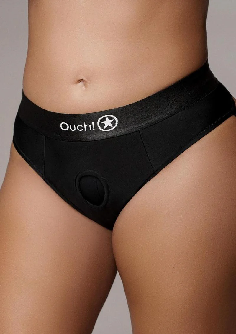 Ouch! Vibrating Strap-On Thong with Removable Rear Straps - Image 5