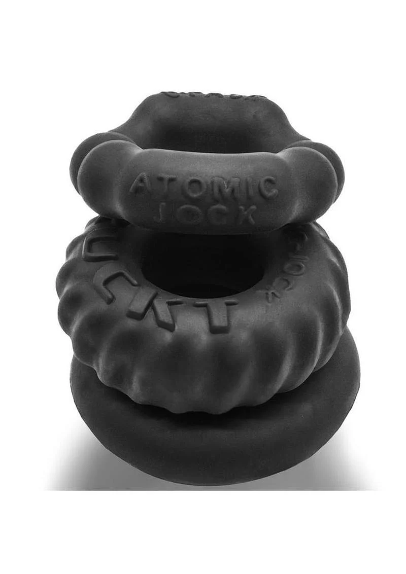 Oxballs Bonemaker 3-Pack Silicone Black Cock rings - Image 3