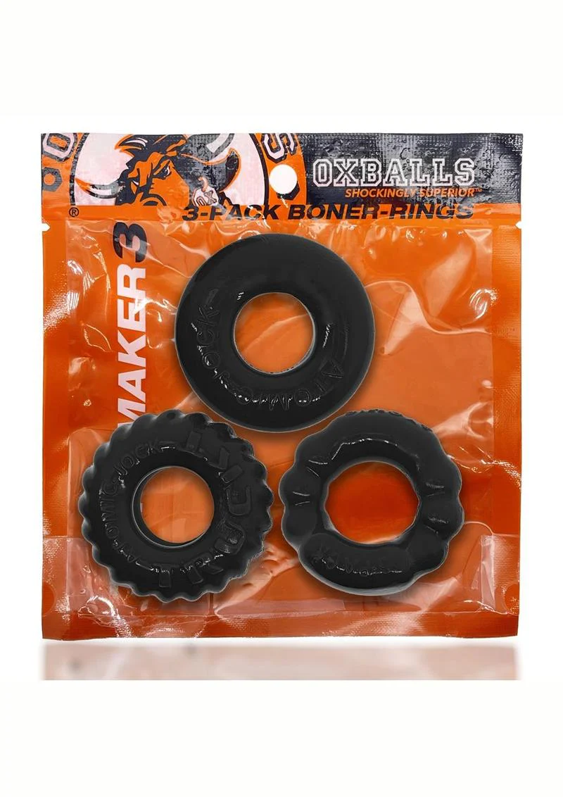 Oxballs BonerMaker 3-Pack Cock Ring Kit For Increased Stamina - Image 11
