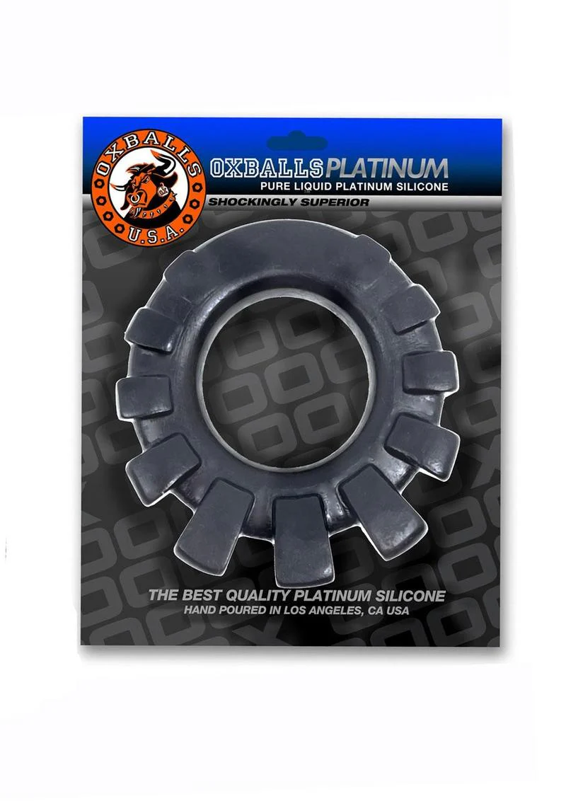Oxballs Cock Lugged Platinum Silicone Cock Ring - Image 8