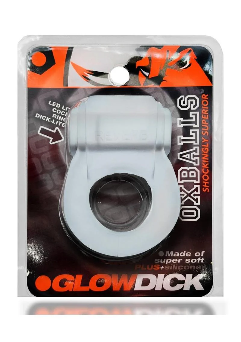 OXBALLS Glow Dick LED Rechargeable And Waterproof Clear Ice Cock Ring - Image 4