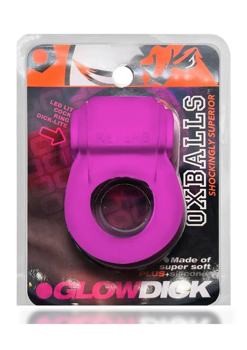 OXBALLS Glow Dick Rechargeable LED And Waterproof Pink Ice Cock Ring - Image 4