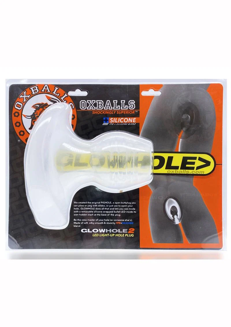 Oxballs Glowhole 2 Light Up Hollow Silicone Butt Plug - Image 4