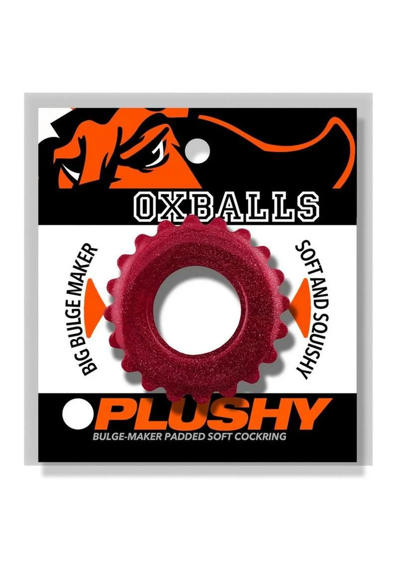 Oxballs Plushy Soft Cock Ring Cherry - Image 4