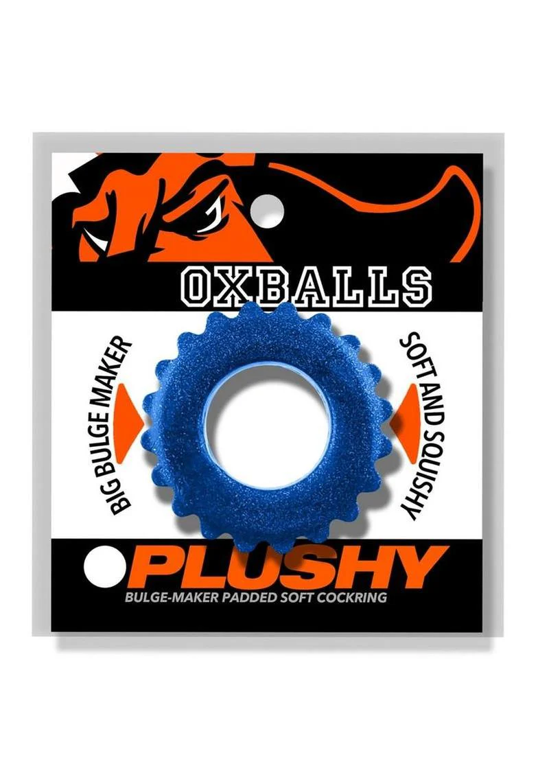 Oxballs Plushy Soft Cockring Blue Fire - Image 4