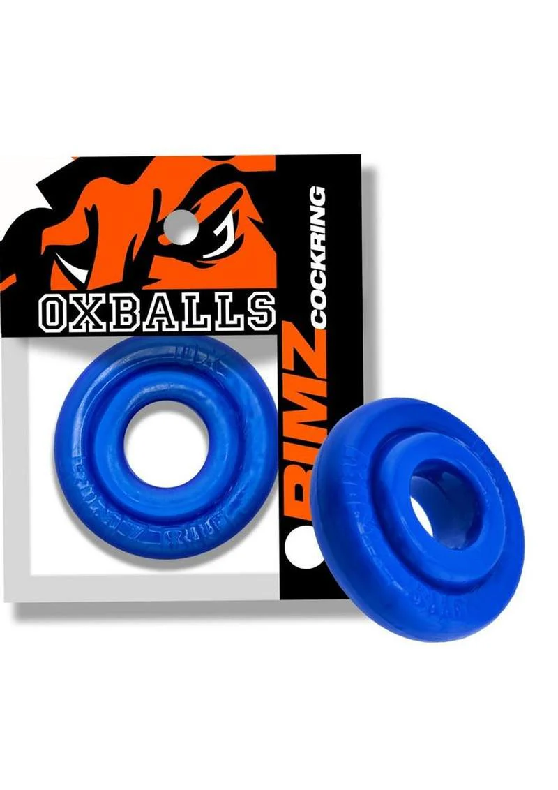 Oxballs RIMZ Silicone Cock Ring Blue - Image 4