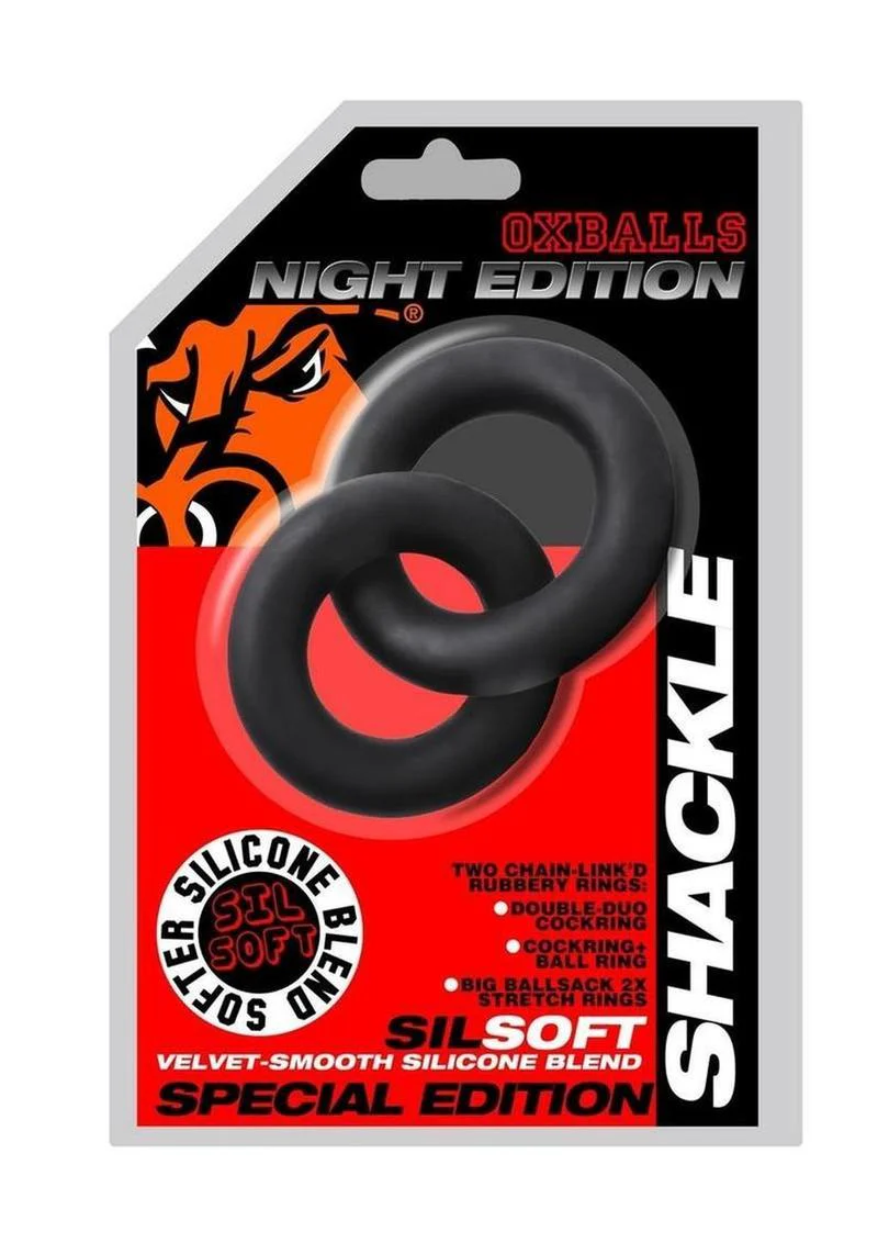 Oxballs Shackle Night Edition Silicone Cock And Ball Rings - Image 4