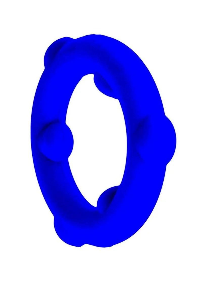 Oxballs Spinner Silicone Cock Ring Blue - Image 2