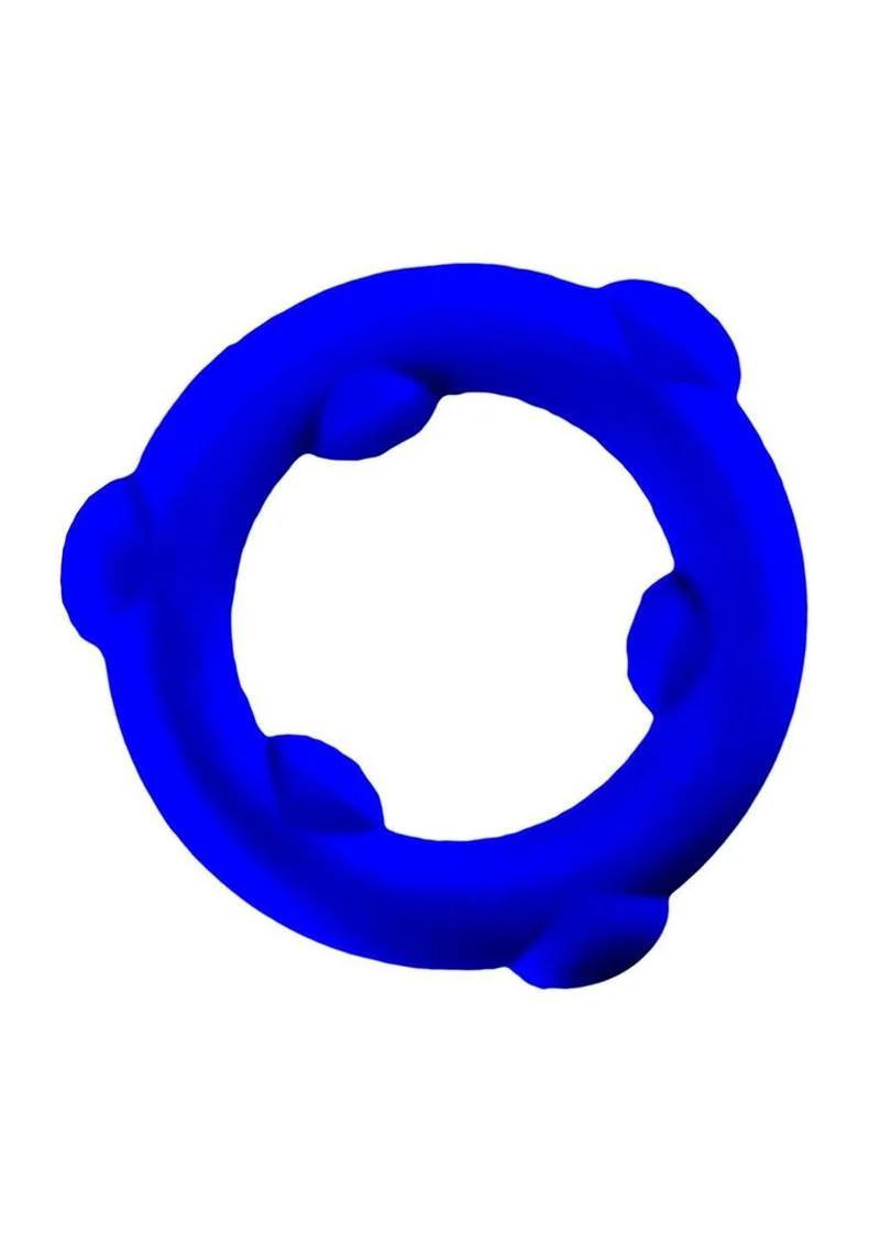 Oxballs Spinner Silicone Cock Ring Blue - Image 3