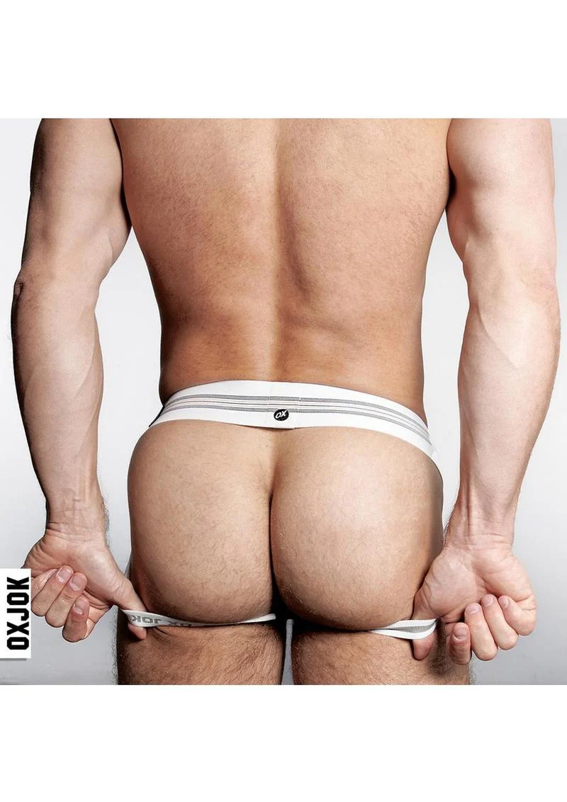 OXJOK Geared for Play White Jockfit Rubber Stretch Bulge - Image 3