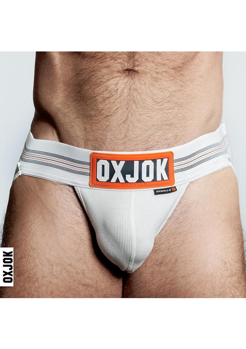 OXJOK Geared for Play White Jockfit Rubber Stretch Bulge - Image 5