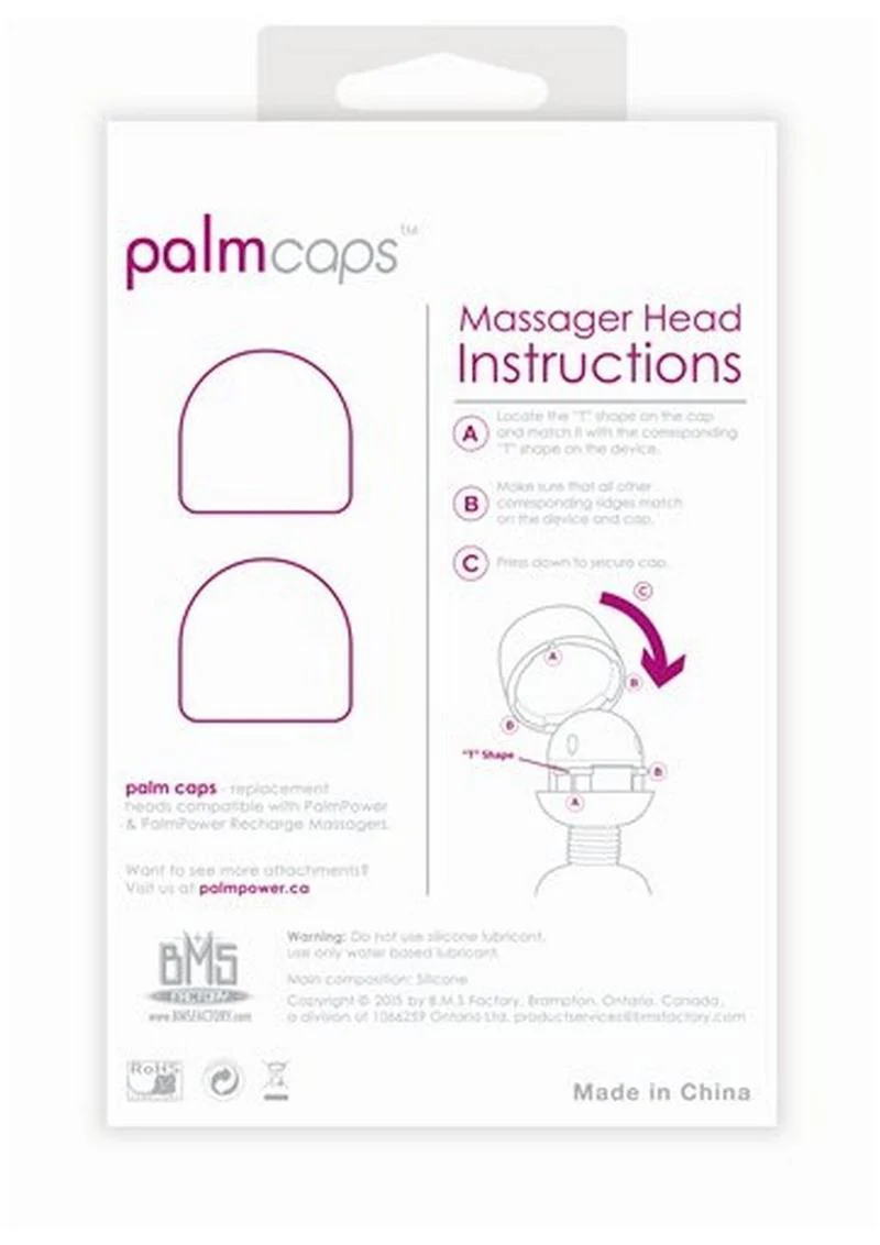 Palm Caps Silicone Massager Head Attachments 2 Pack for Palmpower - Image 2