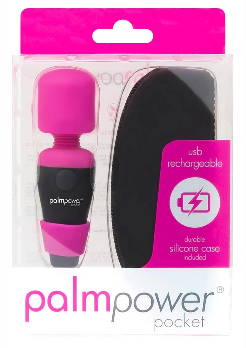 PalmPower Pocket Rechargeable Mini Wand Massager with Case - Image 4