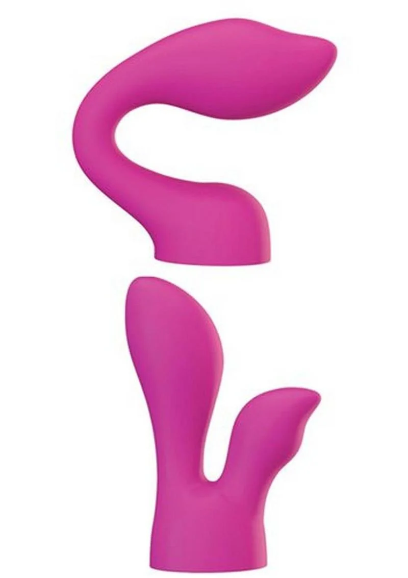 PalmSensual Silicone Massager Heads 2-Pack Pink Attachments - Image 2