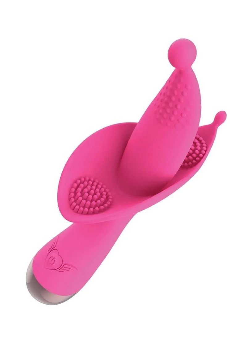 Passion Flower Bud Heat-Up Silicone Clitoral Stimulator Dual Motors - Image 3
