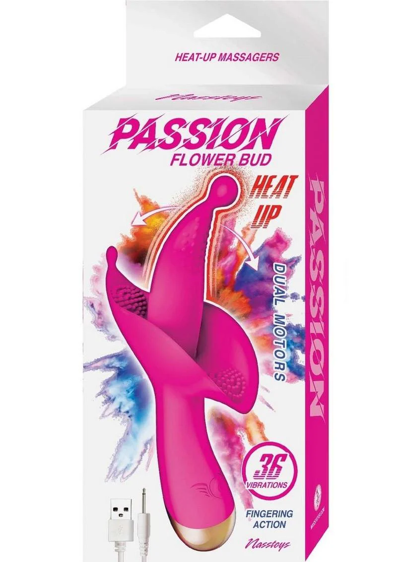 Passion Flower Bud Heat-Up Silicone Clitoral Stimulator Dual Motors - Image 4