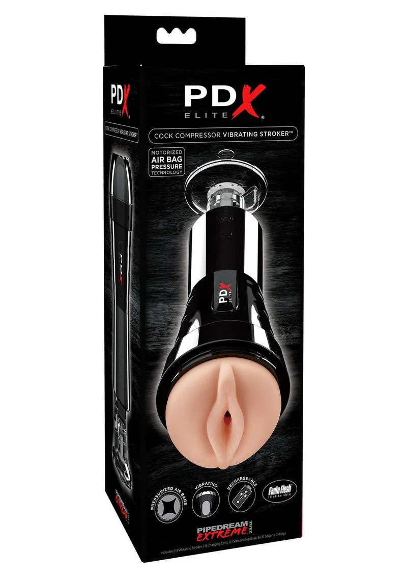 PDX Elite Cock Compressor Vibrating Rechargeable Masturbator - Image 3