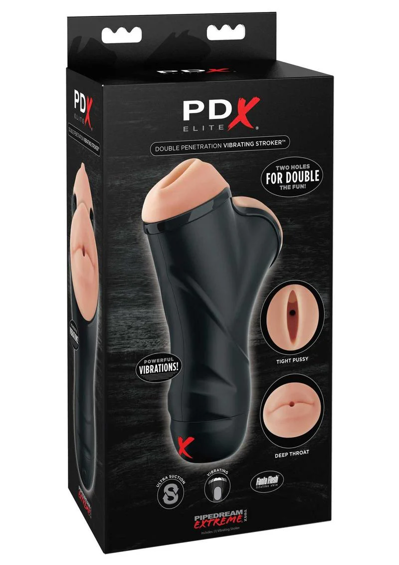 PDX Elite Double Penetration Vibrating Stroker - Image 3