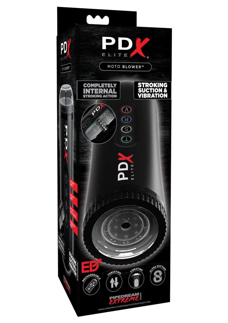 PDX Elite Moto Blower Stroking Suction and Vibration Masturbator - Image 3
