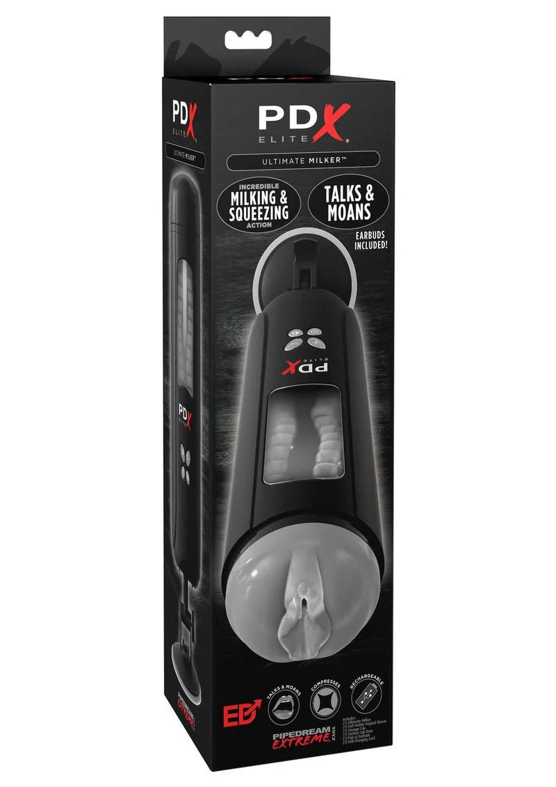 PDX Elite Ultimate Milker Rechargeable Masturbator Squeezing Action - Image 3