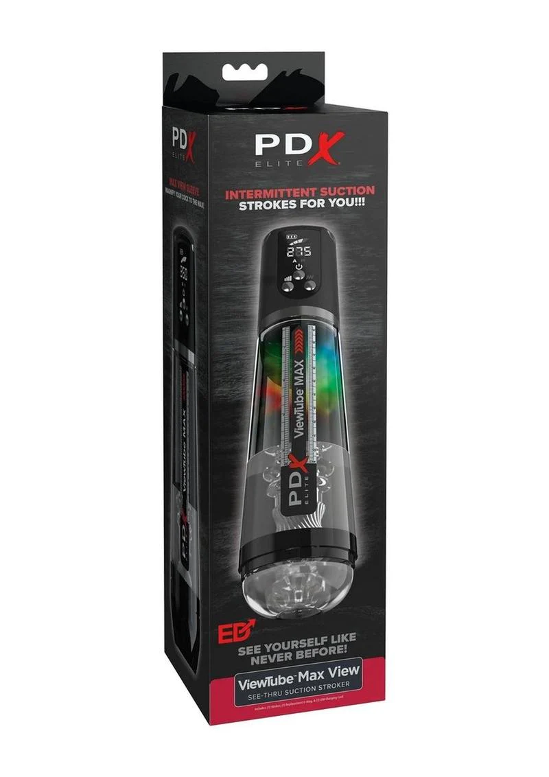 PDX Elite ViewTube Max View Rechargeable See-Thru Suction Stroker - Image 4